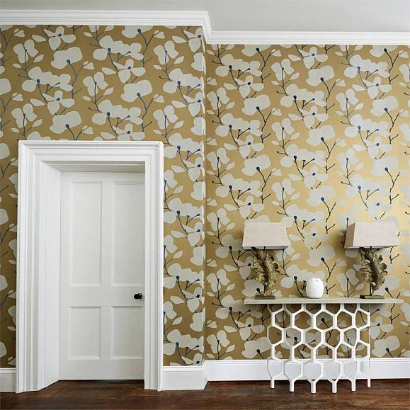 Обои Harlequin Momentum 5 Kienze Shimmer Antique Gold/Ink 111972